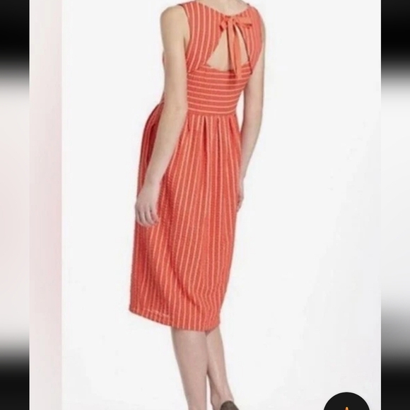 Anthropologie| Postage Postmark Midi Sleeveless Stripped Dress with Pockets - Picture 2 of 7